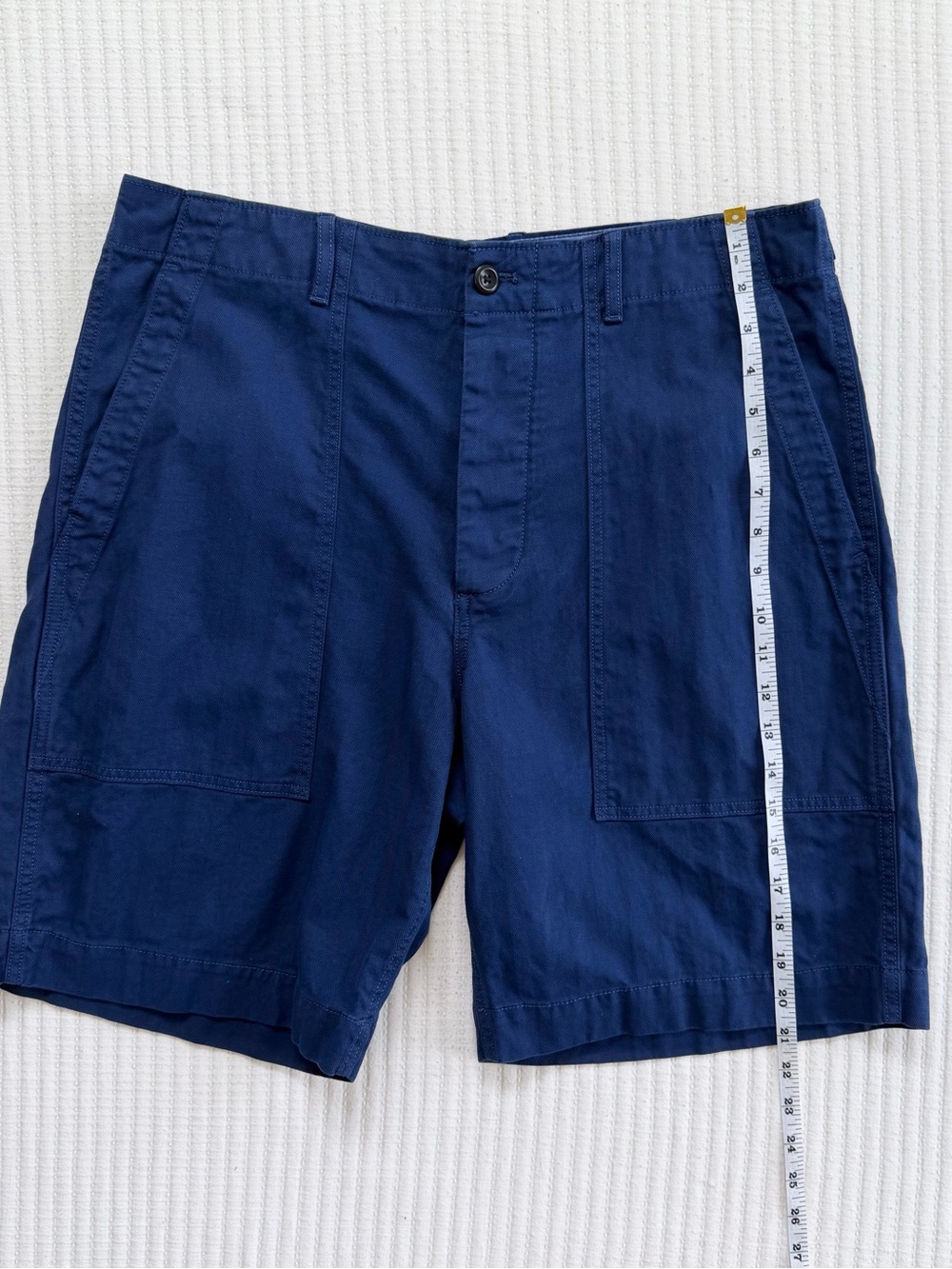 Banana Republic Blue Cotton Linen Blend Patch Pocket Utility Shorts Heritage - Picture 6 of 8
